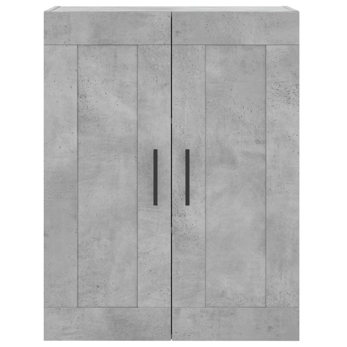 Buffet haut Gris béton 69,5x34x180 cm Bois d'ingénierie - Photo n°6