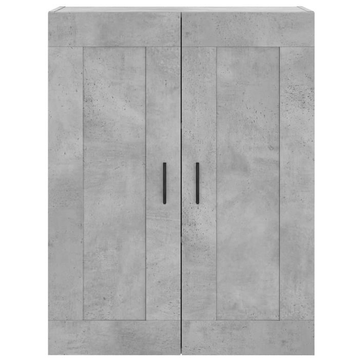 Buffet haut Gris béton 69,5x34x180 cm Bois d'ingénierie - Photo n°6