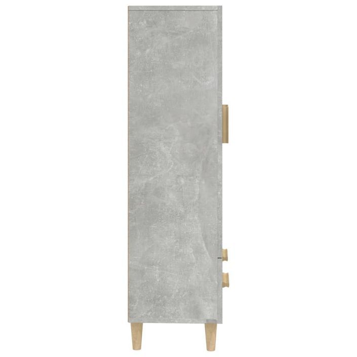 Buffet haut Gris béton 70x31x115 cm Bois d'ingénierie - Photo n°8