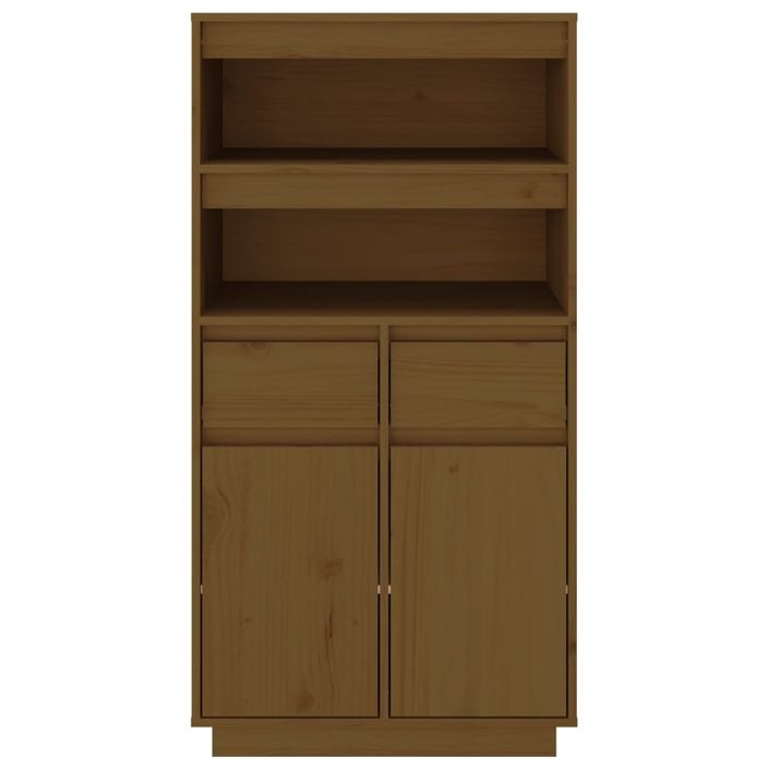 Buffet haut Marron miel 60x40x116,5 cm Bois massif de pin - Photo n°3