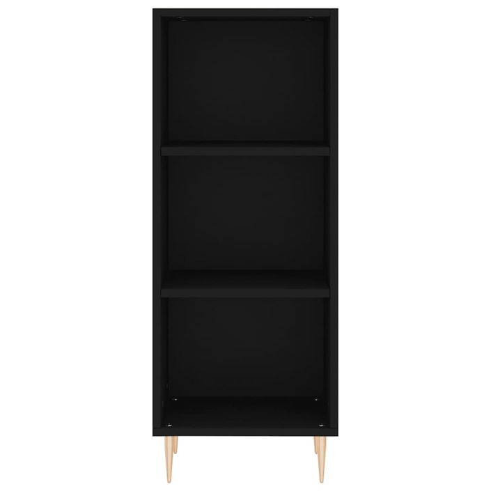 Buffet haut Noir 34,5x32,5x180 cm Bois d'ingénierie - Photo n°5