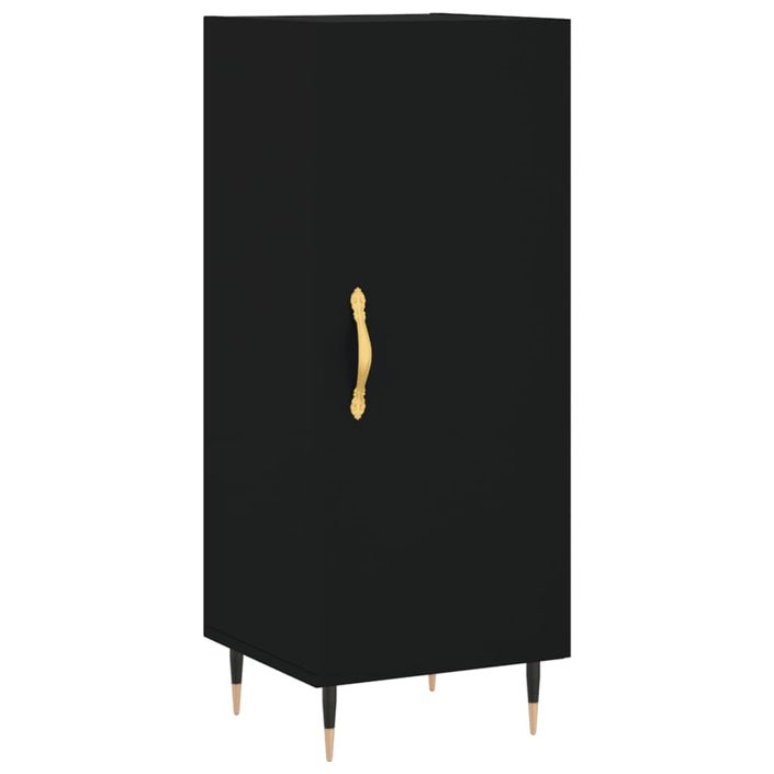 Buffet haut Noir 34,5x34x180 cm Bois d'ingénierie - Photo n°7