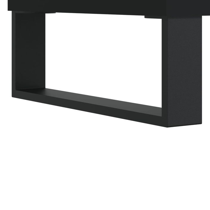 Buffet haut Noir 34,5x34x180 cm Bois d'ingénierie - Photo n°11