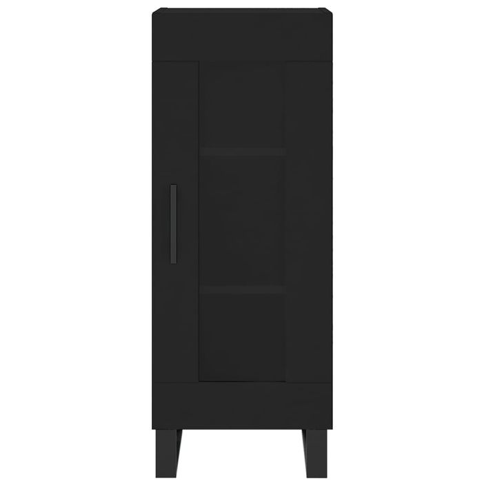 Buffet haut Noir 34,5x34x180 cm Bois d'ingénierie - Photo n°8