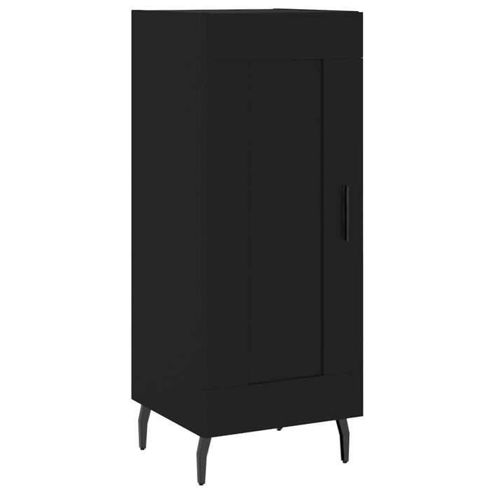 Buffet haut Noir 34,5x34x180 cm Bois d'ingénierie - Photo n°5