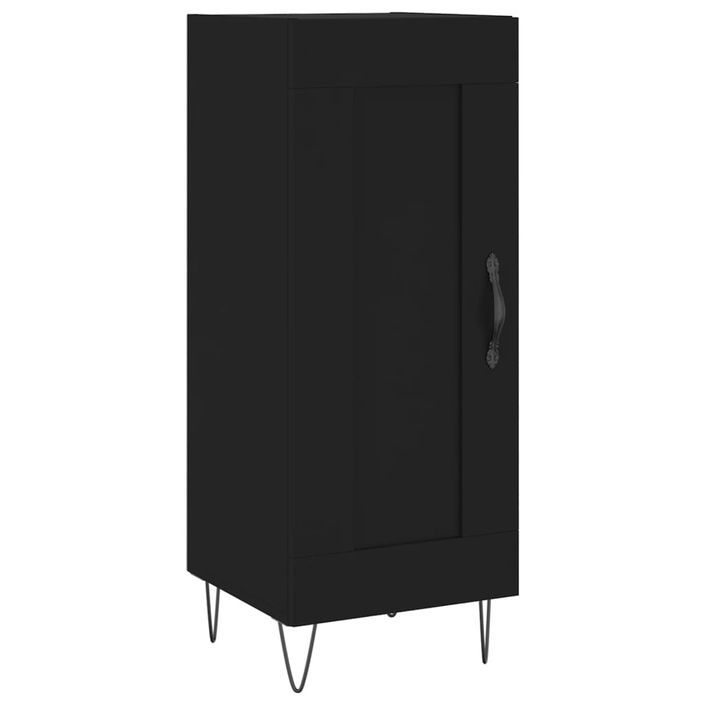 Buffet haut Noir 34,5x34x180 cm Bois d'ingénierie - Photo n°7