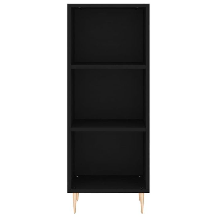 Buffet haut Noir 34,5x34x180 cm Bois d'ingénierie - Photo n°8