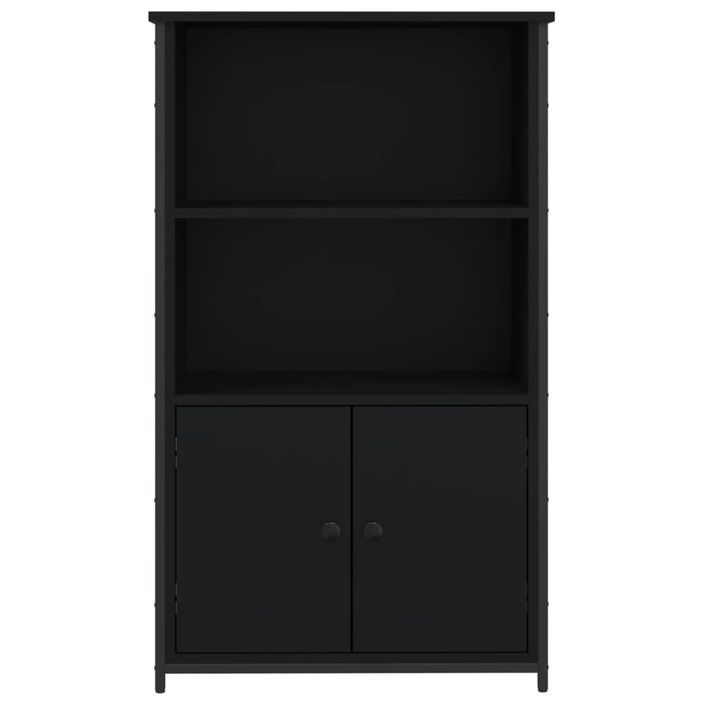 Buffet haut noir 62x32x103,5 cm bois d'ingénierie - Photo n°5