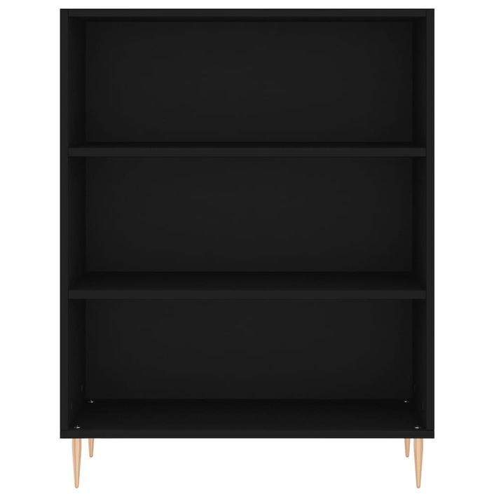 Buffet haut Noir 69,5x34x180 cm Bois d'ingénierie - Photo n°8