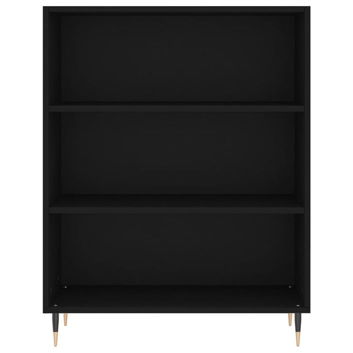 Buffet haut Noir 69,5x34x180 cm Bois d'ingénierie - Photo n°8