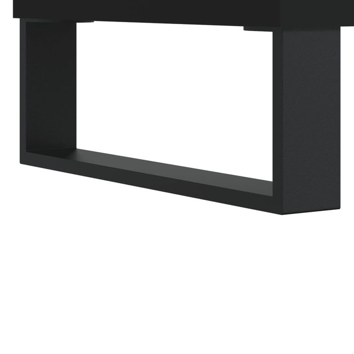 Buffet haut Noir 69,5x34x180 cm Bois d'ingénierie - Photo n°12