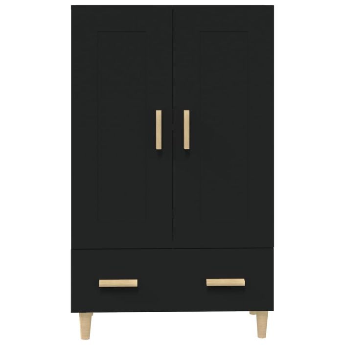 Buffet haut Noir 70x31x115 cm Bois d'ingénierie - Photo n°6