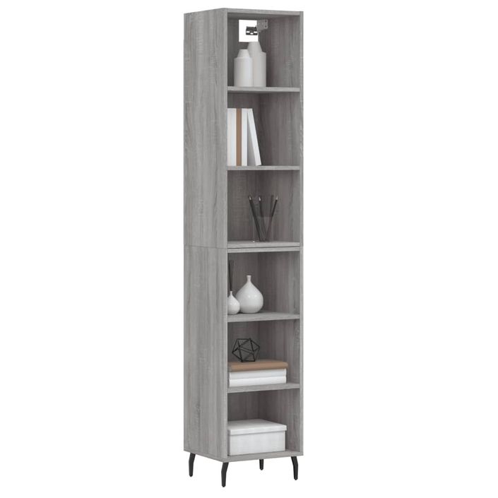 Buffet haut Sonoma gris 34,5x32,5x180 cm Bois d'ingénierie - Photo n°3