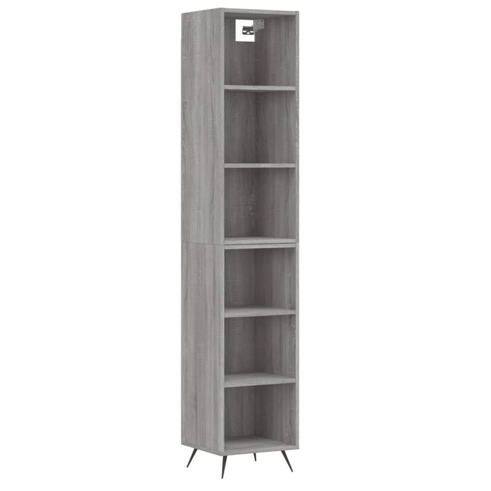 Buffet haut Sonoma gris 34,5x32,5x180 cm Bois d'ingénierie - Photo n°1