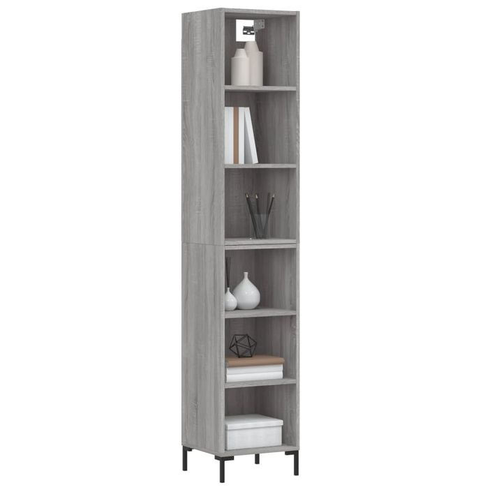 Buffet haut Sonoma gris 34,5x32,5x180 cm Bois d'ingénierie - Photo n°3