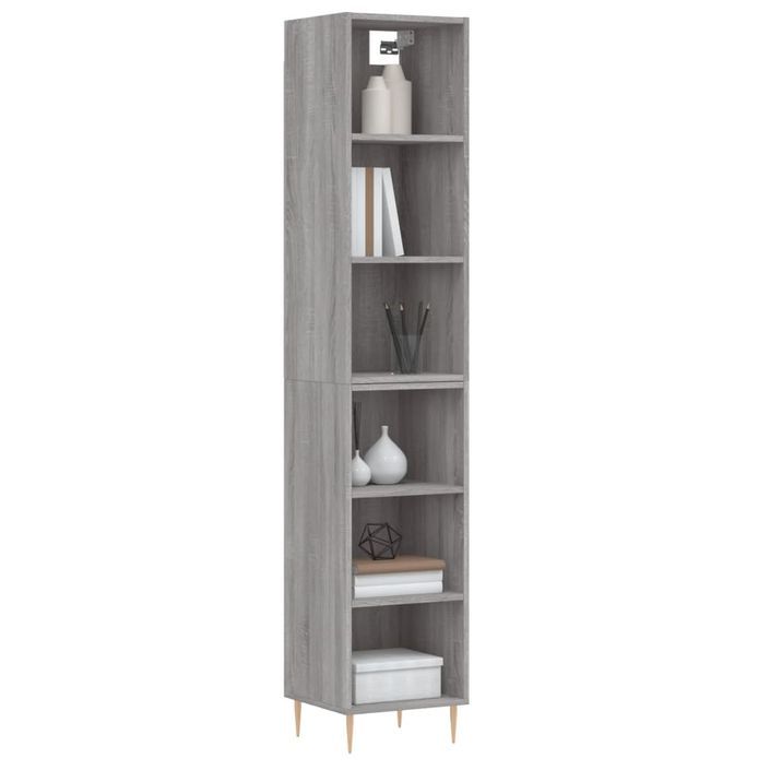 Buffet haut Sonoma gris 34,5x32,5x180 cm Bois d'ingénierie - Photo n°3