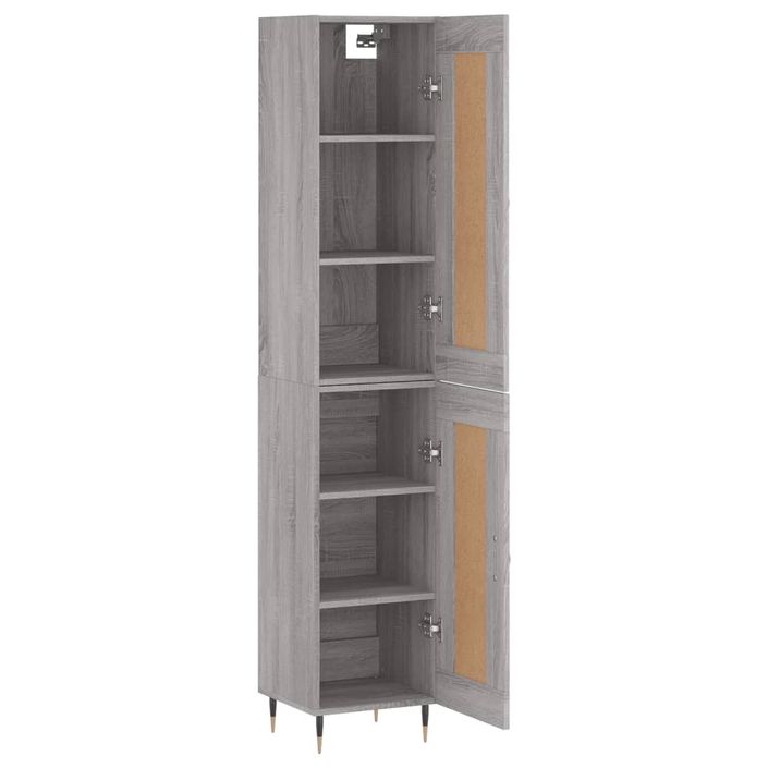 Buffet haut Sonoma gris 34,5x34x180 cm Bois d'ingénierie - Photo n°4