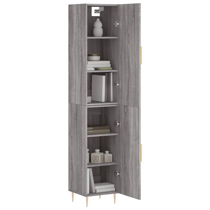 Buffet haut Sonoma gris 34,5x34x180 cm Bois d'ingénierie - Photo n°3