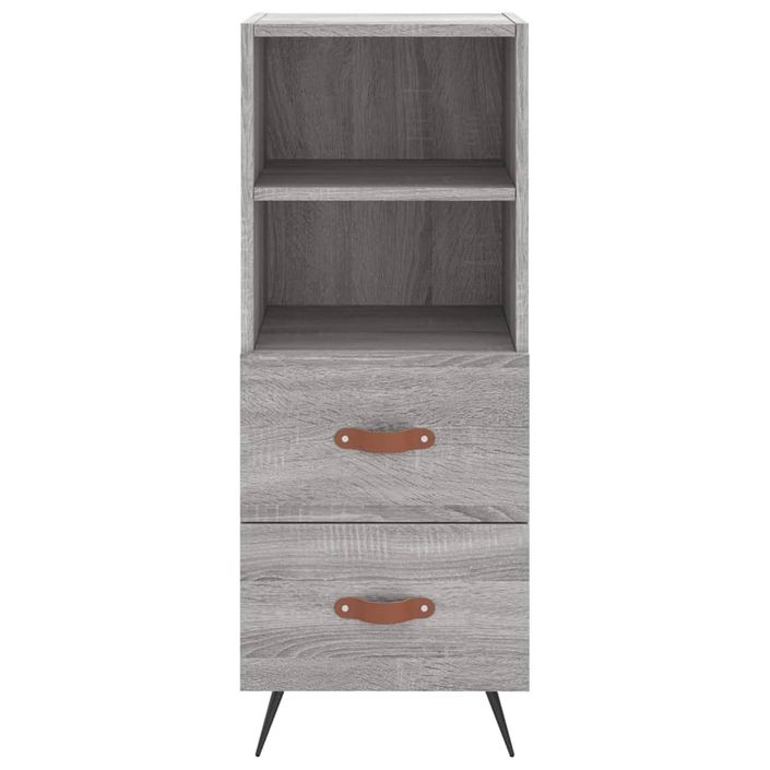 Buffet haut Sonoma gris 34,5x34x180 cm Bois d'ingénierie - Photo n°6