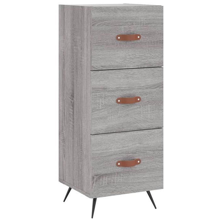 Buffet haut Sonoma gris 34,5x34x180 cm Bois d'ingénierie - Photo n°5