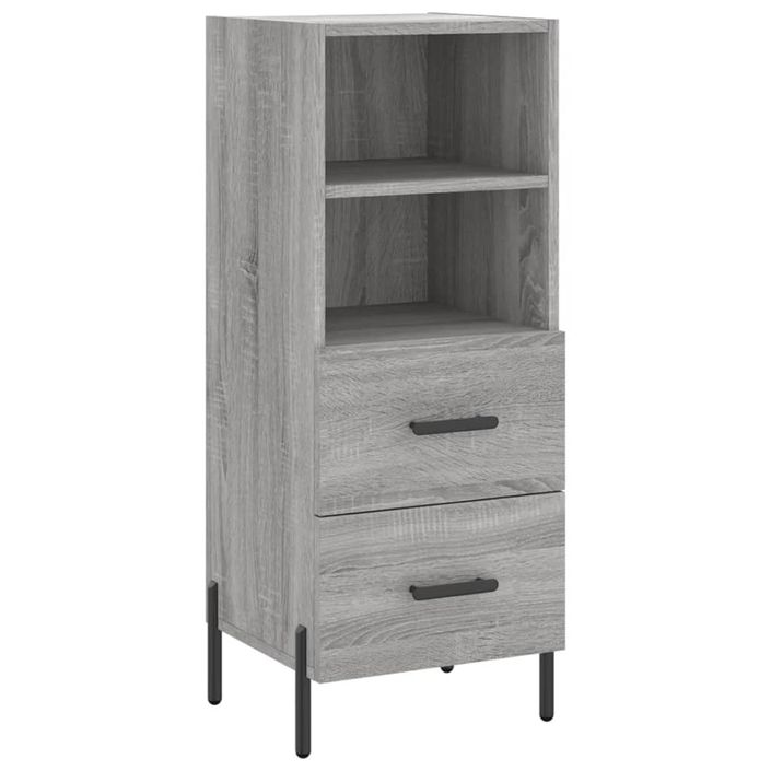 Buffet haut Sonoma gris 34,5x34x180 cm Bois d'ingénierie - Photo n°7