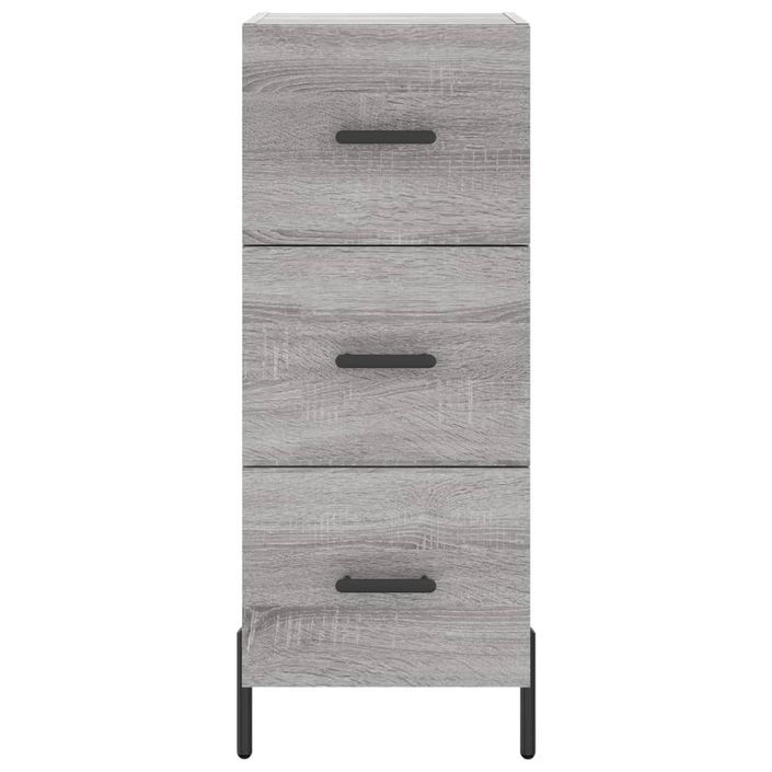 Buffet haut Sonoma gris 34,5x34x180 cm Bois d'ingénierie - Photo n°6