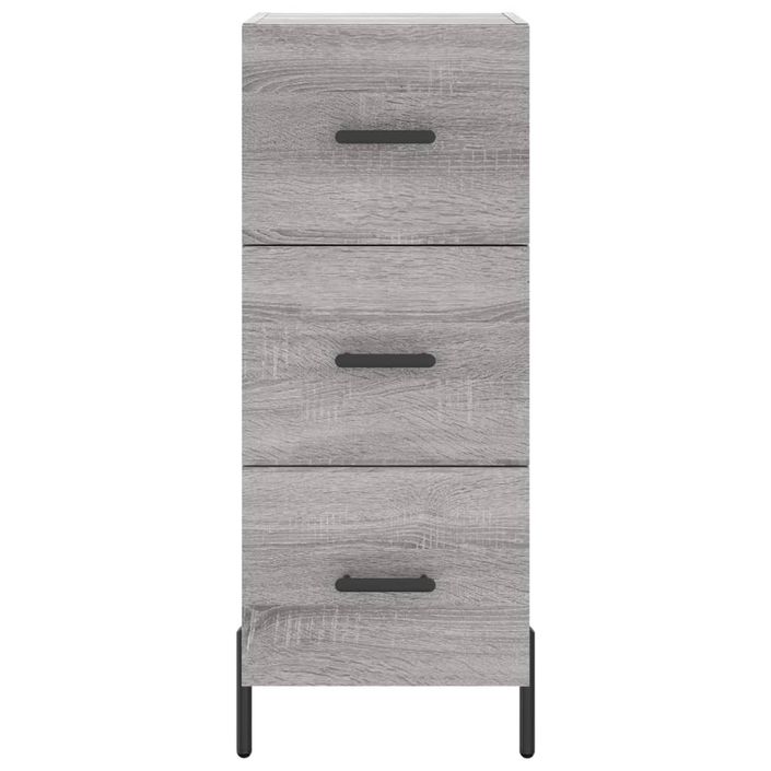 Buffet haut Sonoma gris 34,5x34x180 cm Bois d'ingénierie - Photo n°8