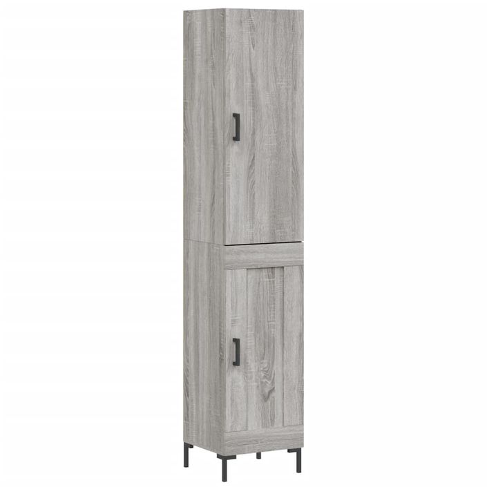 Buffet haut Sonoma gris 34,5x34x180 cm Bois d'ingénierie - Photo n°1