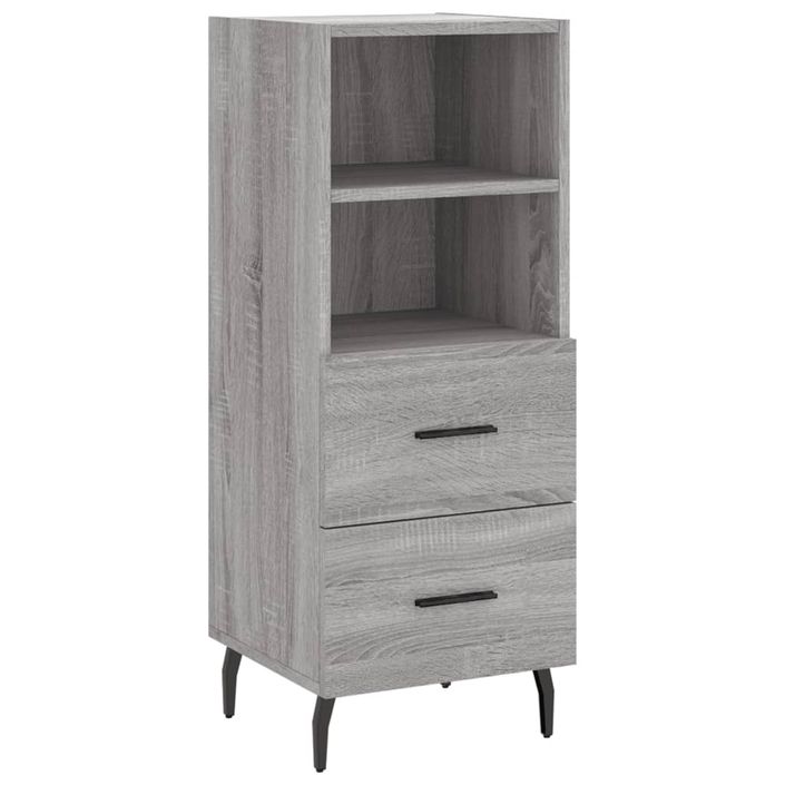 Buffet haut Sonoma gris 34,5x34x180 cm Bois d'ingénierie - Photo n°5