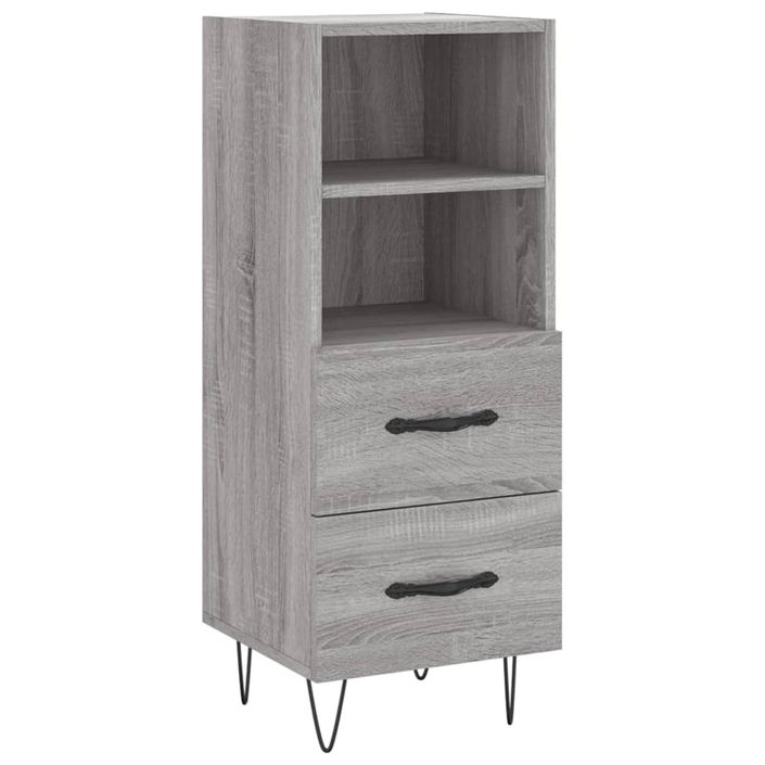 Buffet haut Sonoma gris 34,5x34x180 cm Bois d'ingénierie - Photo n°5