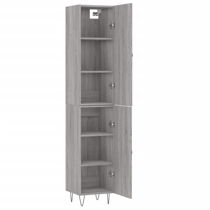 Buffet haut Sonoma gris 34,5x34x180 cm Bois d'ingénierie - Photo n°4