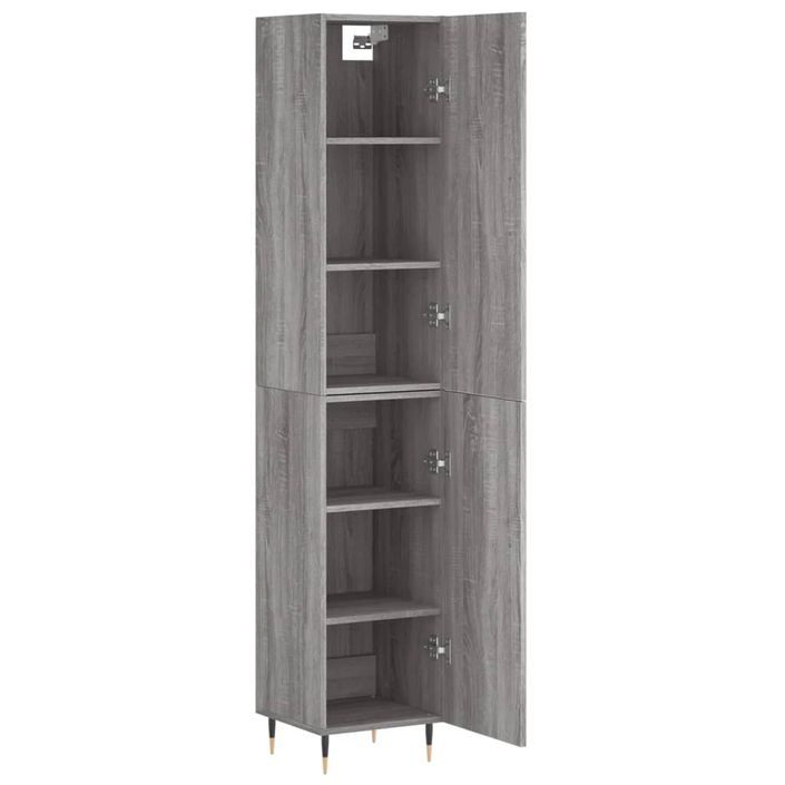 Buffet haut Sonoma gris 34,5x34x180 cm Bois d'ingénierie - Photo n°4