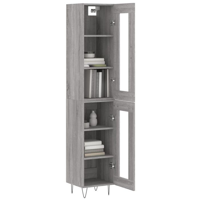 Buffet haut Sonoma gris 34,5x34x180 cm Bois d'ingénierie - Photo n°3