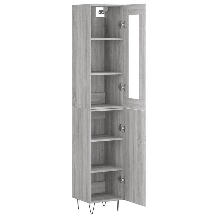 Buffet haut Sonoma gris 34,5x34x180 cm Bois d'ingénierie - Photo n°4