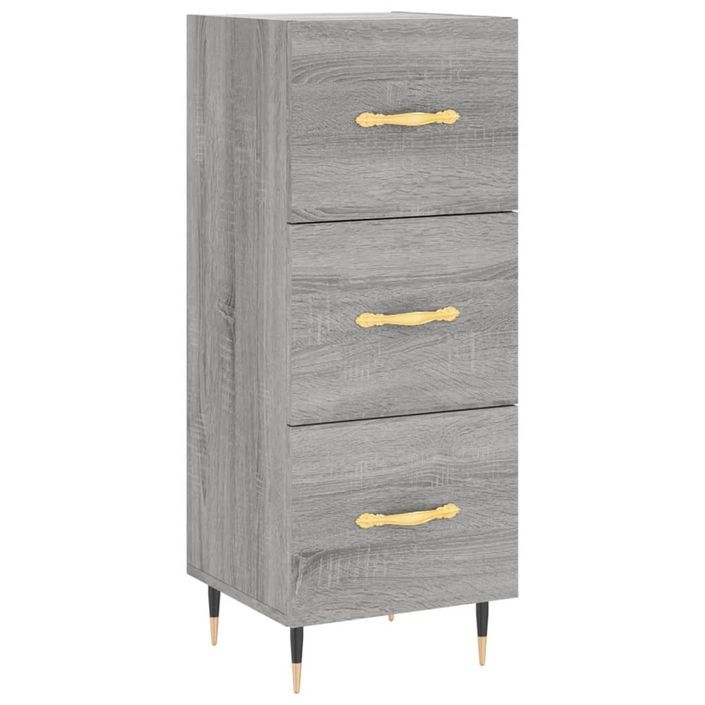 Buffet haut Sonoma gris 34,5x34x180 cm Bois d'ingénierie - Photo n°5