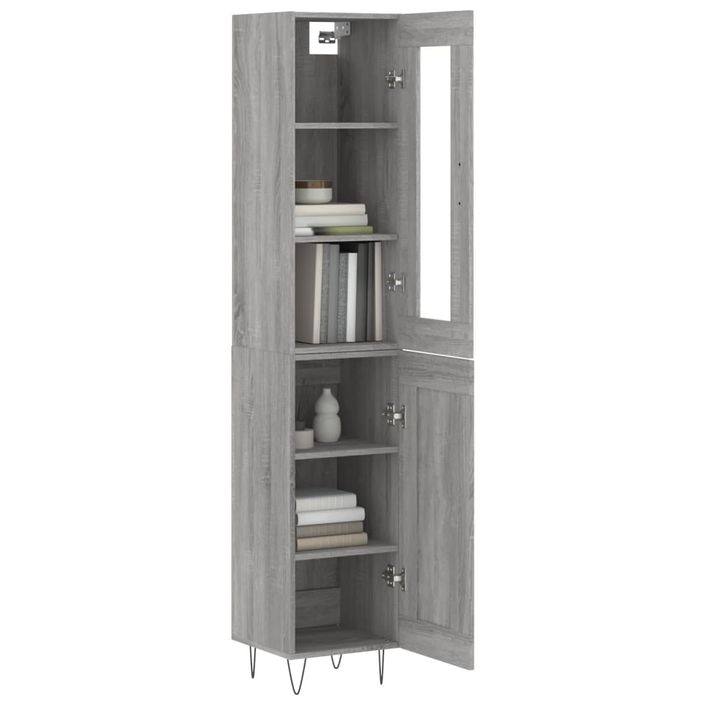 Buffet haut Sonoma gris 34,5x34x180 cm Bois d'ingénierie - Photo n°3