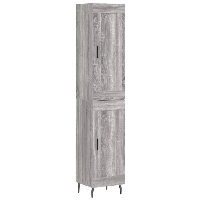 Buffet haut Sonoma gris 34,5x34x180 cm Bois d'ingénierie - Photo n°1