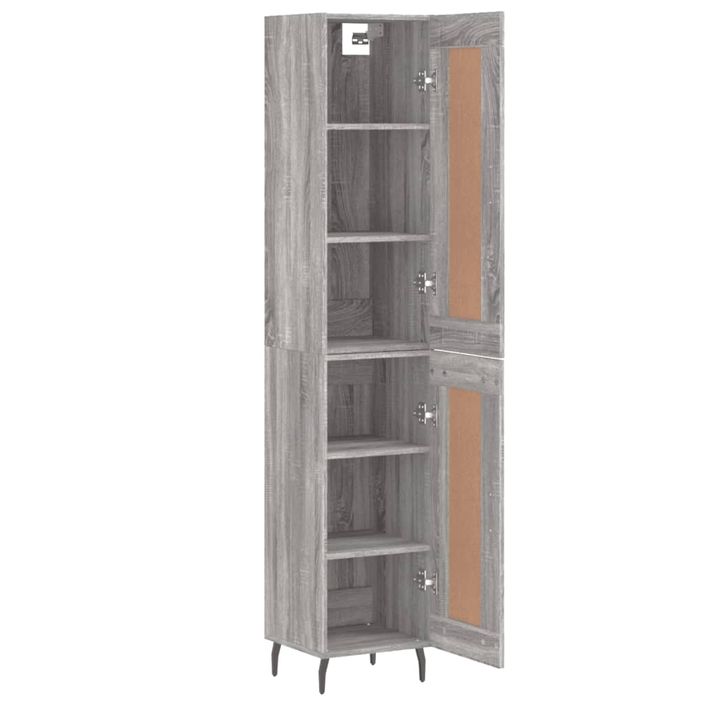 Buffet haut Sonoma gris 34,5x34x180 cm Bois d'ingénierie - Photo n°4