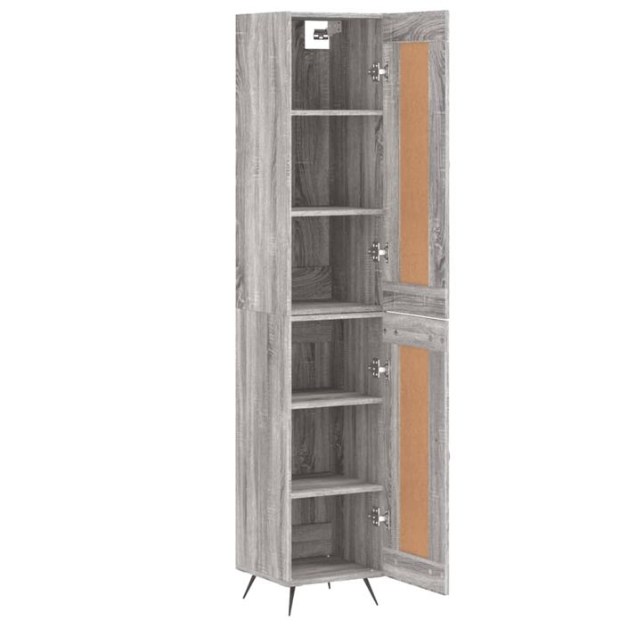 Buffet haut Sonoma gris 34,5x34x180 cm Bois d'ingénierie - Photo n°4