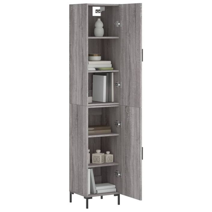 Buffet haut Sonoma gris 34,5x34x180 cm Bois d'ingénierie - Photo n°3