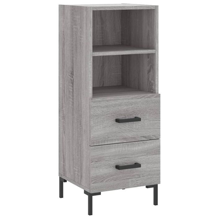 Buffet haut Sonoma gris 34,5x34x180 cm Bois d'ingénierie - Photo n°7