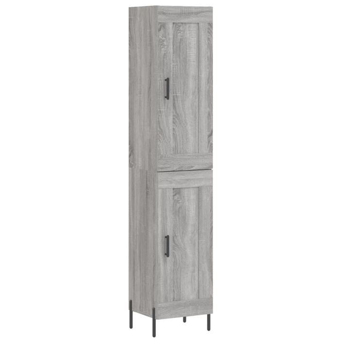 Buffet haut Sonoma gris 34,5x34x180 cm Bois d'ingénierie - Photo n°1