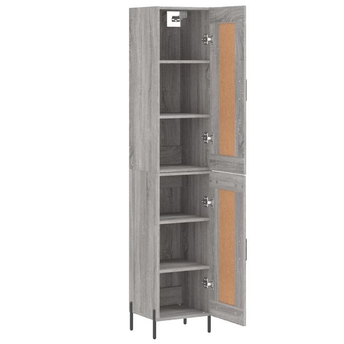 Buffet haut Sonoma gris 34,5x34x180 cm Bois d'ingénierie - Photo n°4