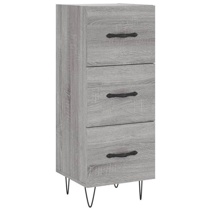 Buffet haut Sonoma gris 34,5x34x180 cm Bois d'ingénierie - Photo n°5