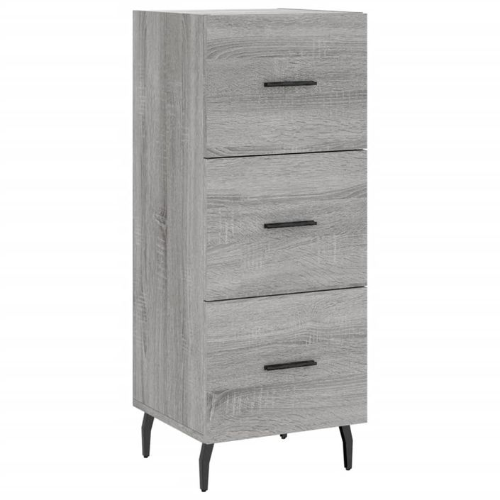 Buffet haut Sonoma gris 34,5x34x180 cm Bois d'ingénierie - Photo n°5