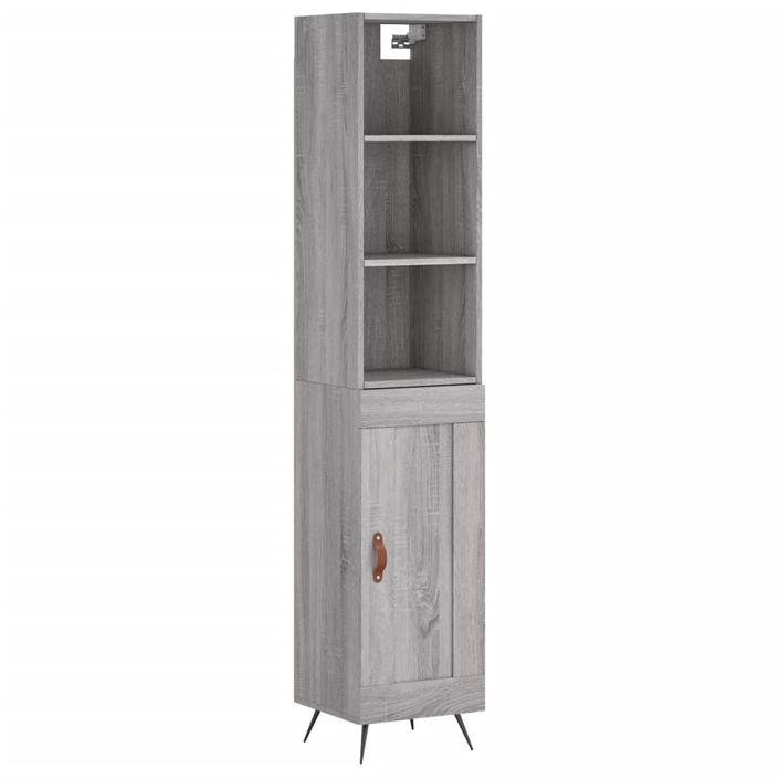 Buffet haut Sonoma gris 34,5x34x180 cm Bois d'ingénierie - Photo n°1