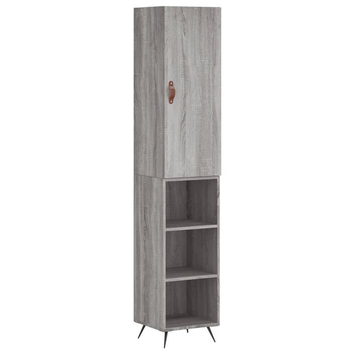 Buffet haut Sonoma gris 34,5x34x180 cm Bois d'ingénierie - Photo n°1