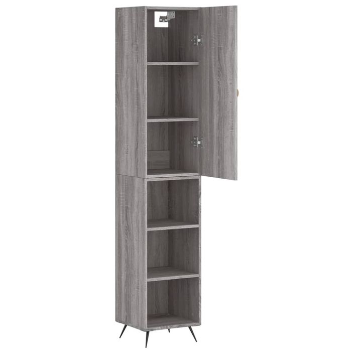 Buffet haut Sonoma gris 34,5x34x180 cm Bois d'ingénierie - Photo n°4