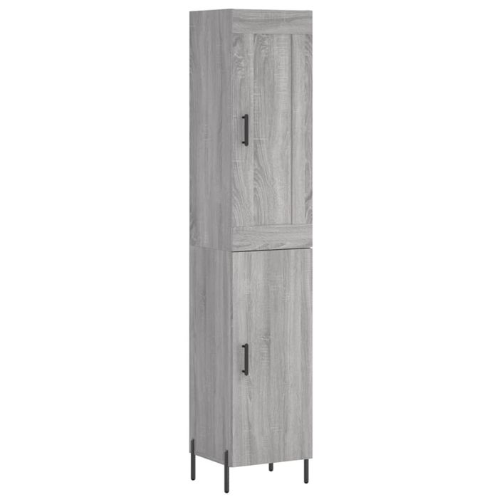 Buffet haut Sonoma gris 34,5x34x180 cm Bois d'ingénierie - Photo n°1