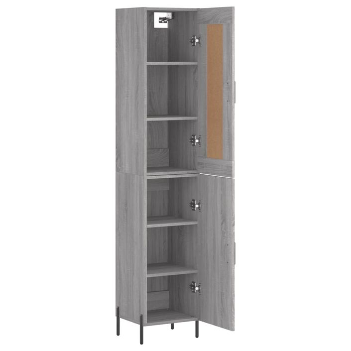 Buffet haut Sonoma gris 34,5x34x180 cm Bois d'ingénierie - Photo n°4